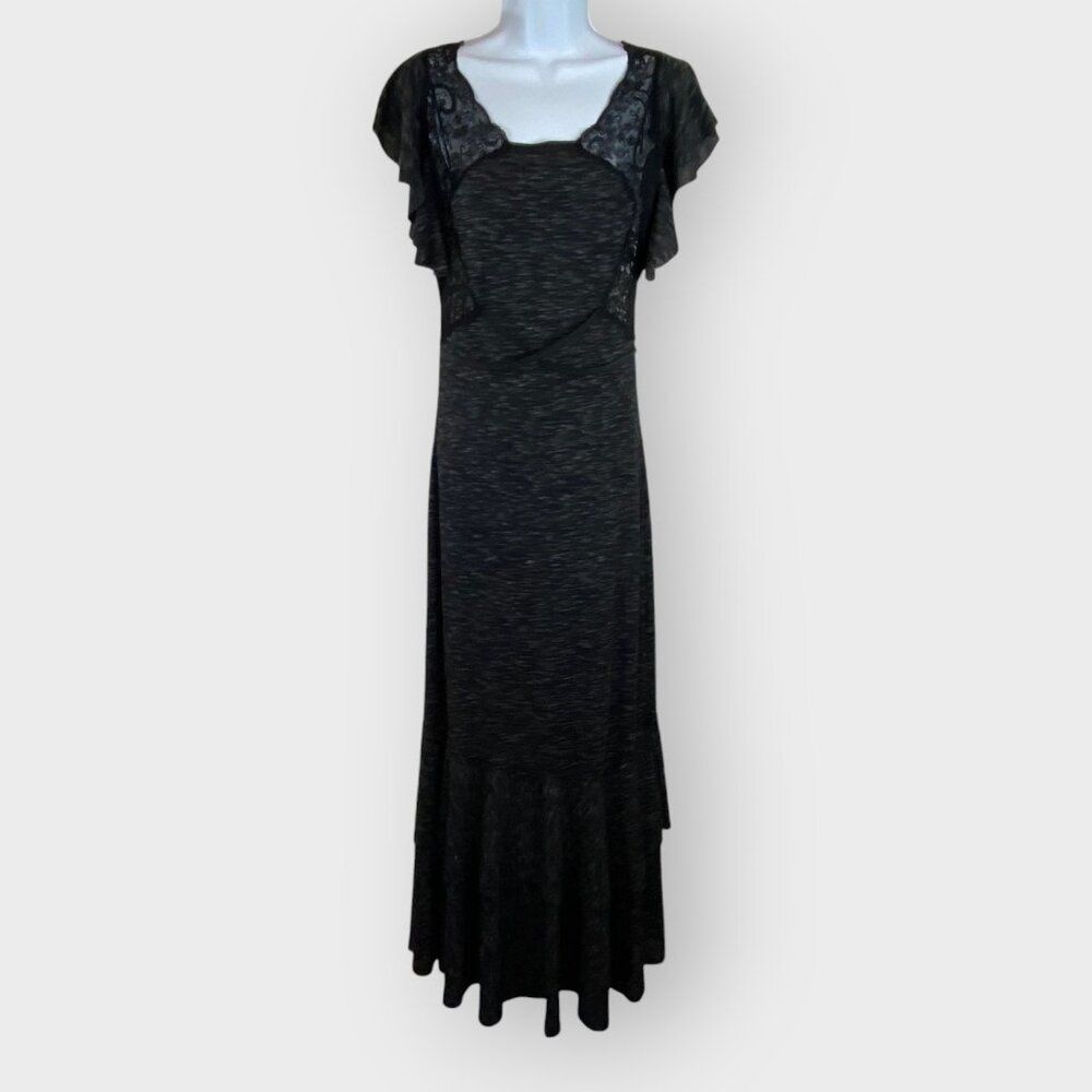 Free People Absolute Attraction Heather Gray Maxi Dress | M | Witchy Goth